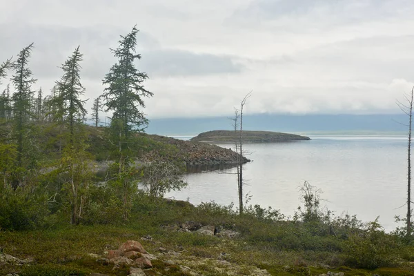 Zmierzch krajobraz jeziora Północnej. — Zdjęcie stockowe