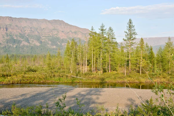 Slope of the mountain on the Putorana Plateau. — Stock Photo, Image