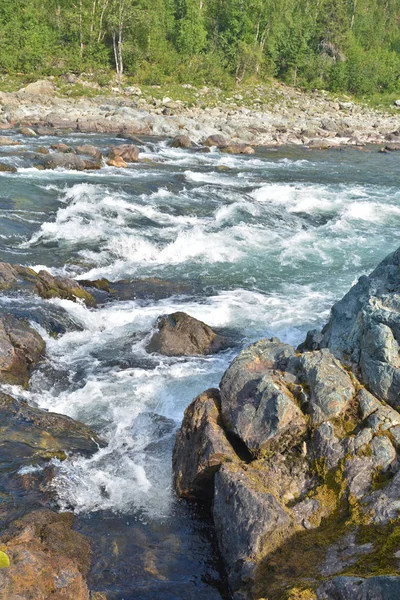 Les rapides sur une rivière du Nord . — Photo