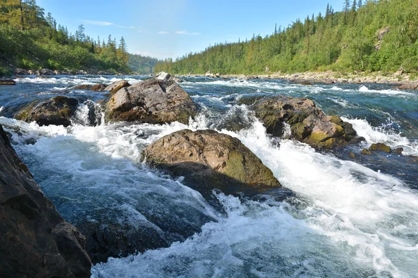 stock image The rapids on a Northern river. 