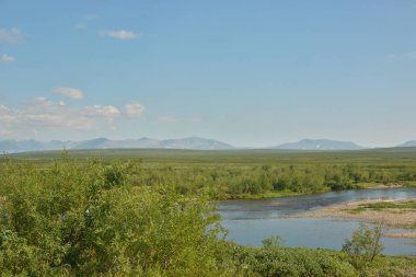Tundra kutup Urallar ve ana Ural aralığı. 