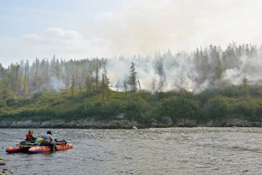 Sibirya orman yangını. 