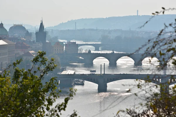 Pontes sobre a Vltava, Praga . — Fotografia de Stock
