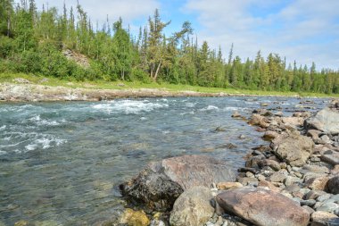  River rapids Polar Urallarda.