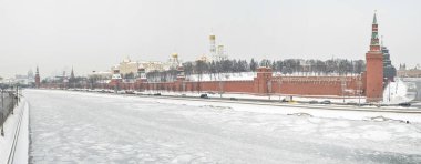 Kış panorama, Moskova Kremlin set of. 