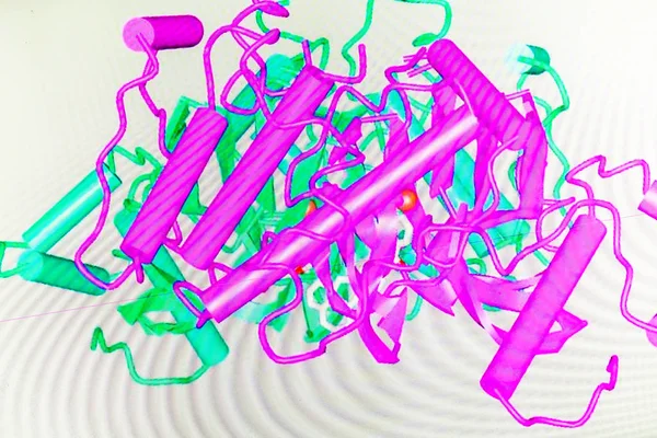Кристаллическая структура белка . — стоковое фото