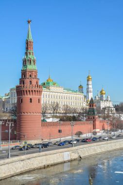 Moscow Kremlin and embankment. clipart