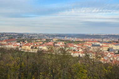 Petrin Hill Prag'dan görünümünü. 