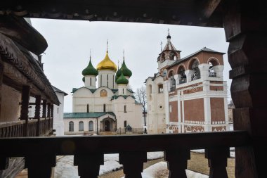 Rusya 'nın Suzdal kentindeki manastırlar ve tapınaklar. 