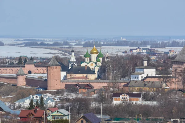 러시아 의수 즈 달 읍에 있는 수도원들 과신전들. — 스톡 사진