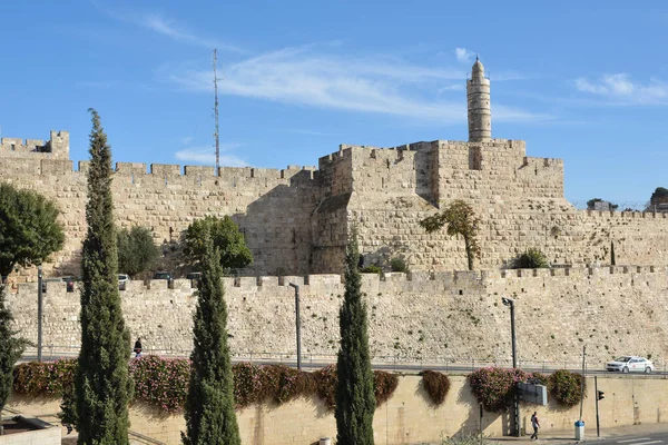 Jeruzalem, toren van David in de oude stad. — Stockfoto