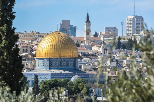 Kopuła meczetu skały w Jerozolimie. — Zdjęcie stockowe