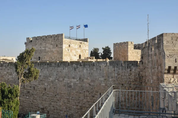 エルサレム旧市街の城壁. — ストック写真
