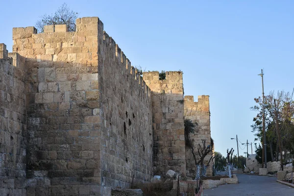 Jerusalem, the walls of the Old City. — Stock Photo, Image