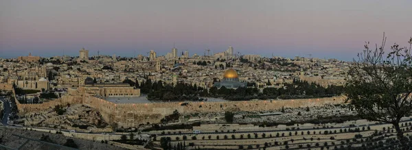 Tempelberg in jerusalem, Dämmerung vor Sonnenaufgang. — Stockfoto