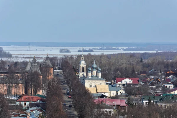 スズダル上から、 "ロシアの黄金のリングの街". — ストック写真