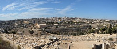 Panorama of the Old City in Jerusalem. 