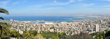 Panorama Haifa dan mount carmel. 