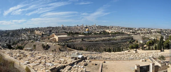 Panorama de la Ciudad Vieja de Jerusalén . — Foto de Stock