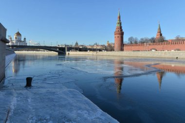 Moscow Kremlin from the Moscow river. 