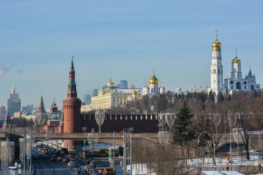 Moskova Kremlin manzarası. Rusya 'nın başkenti..