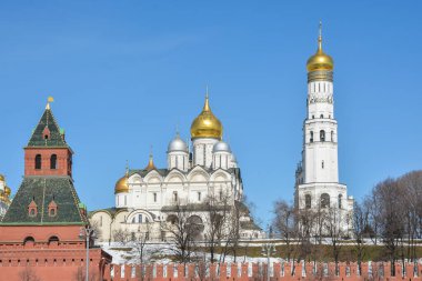 Moskova Kremlin manzarası. Rusya 'nın başkenti..