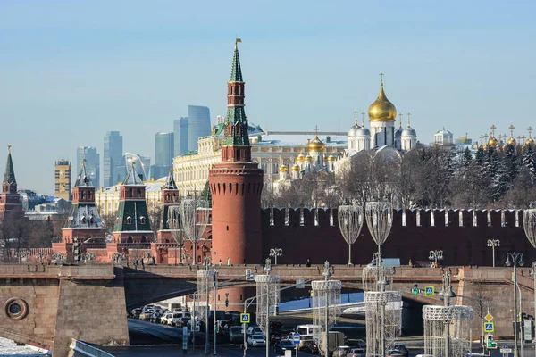 Blick Auf Den Moskauer Kreml Das Herz Der Russischen Hauptstadt — Stockfoto