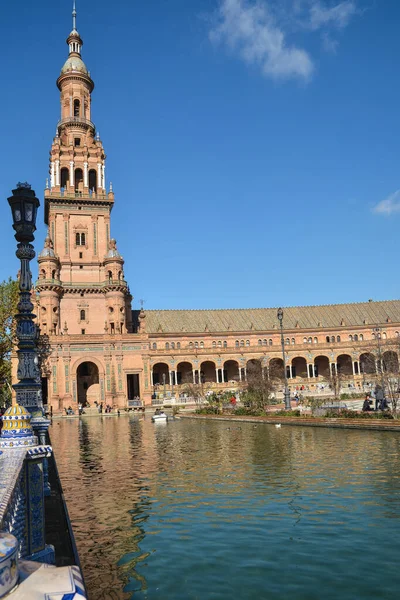 Spanyol Tér Sevillában Vonzás Fővárosban Spanyol Régió Andalúzia — Stock Fotó