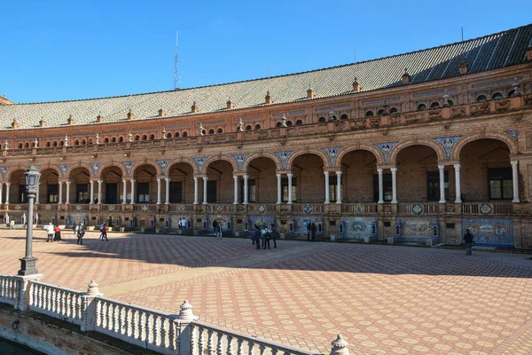 Španělské Náměstí Seville Atrakce Hlavním Městě Španělského Regionu Andalusie — Stock fotografie