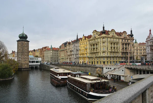 Randonnée Pédestre Automne Prague Paysage Urbain Capitale République Tchèque — Photo