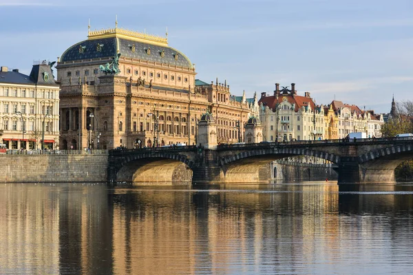 Randonnée Pédestre Automne Prague Paysage Urbain Capitale République Tchèque — Photo