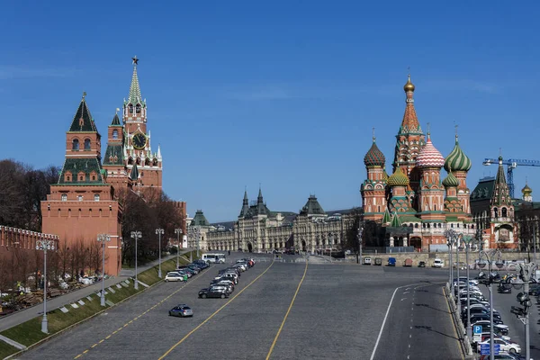 Moskauer Kreml Und Roter Platz Das Zentrum Der Russischen Hauptstadt — Stockfoto