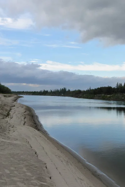 Pike River Yamal Peninsula Summer Water Landscape Polar Ural Natural — Stock Photo, Image