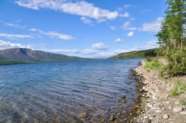 Jezero Náhorní Plošině Putorana Letní Vodní Krajina Severu Sibiře — Stock fotografie