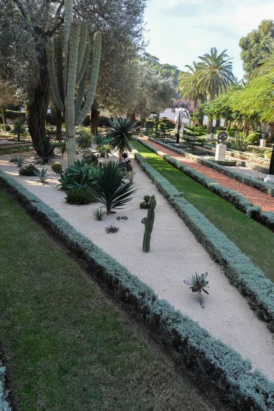 Bahai Gardens Haifa Unesco World Heritage Site Israeli City Mediterranean — Stock Photo, Image