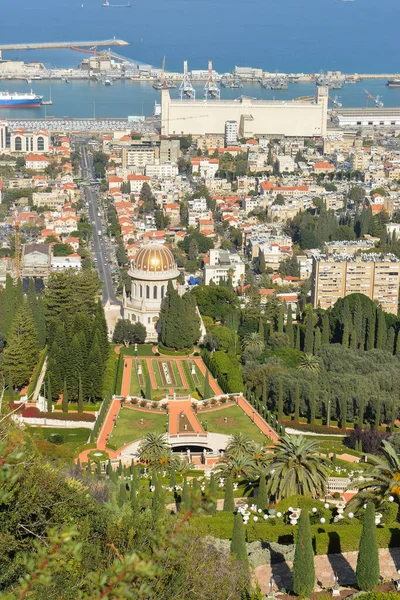 Bahai Gardens Haifa Unesco World Heritage Site Israeli City Mediterranean — Stock Photo, Image