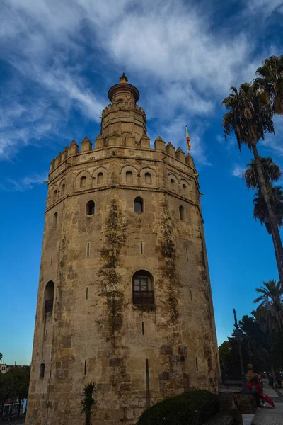 Der Goldene Turm Sevilla Das Zentrum Der Hauptstadt Der Spanischen — Stockfoto