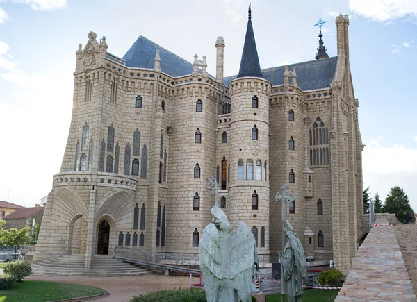 Regionie katedry i Episkopatu Palace Astorga, Leon, Hiszpania — Zdjęcie stockowe