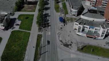 Yoshkar-Ola şehri havadan görünüyor.