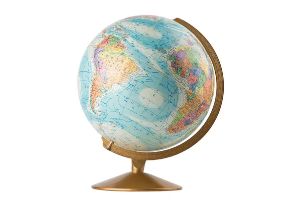 Globus Modell Isoliert Auf Weißem Hintergrund Leerer Raum Für Kopien — Stockfoto
