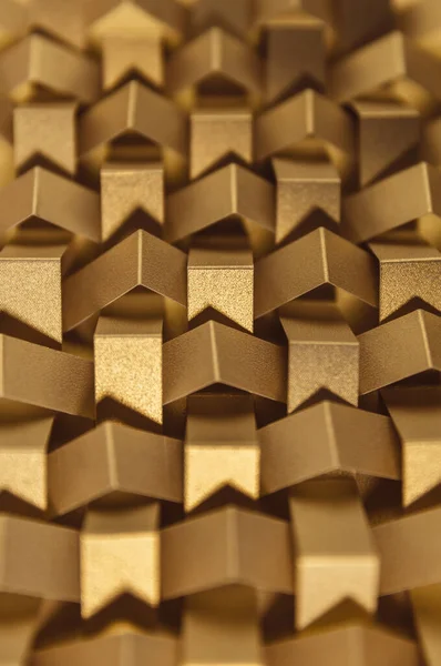 Modny Błyszczący Luksusowy Złoty Wzór Wykonany Składanego Papieru Struktura Tkaniny — Zdjęcie stockowe