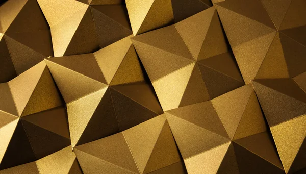Golden Folded Paper Abstract Shiny Origami Seamless Pattern Square Luxury — Stock Photo, Image