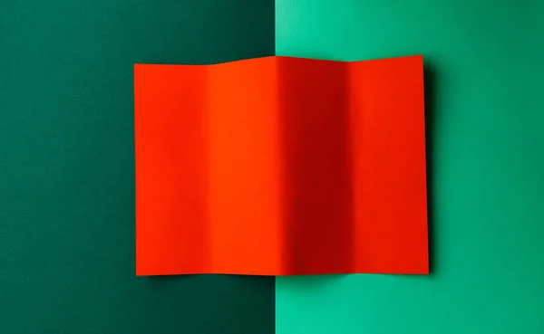 Colore Vibrante Carta Astratto Geometrico Tendenza Sfondo Foglio Carta Piegato — Foto Stock