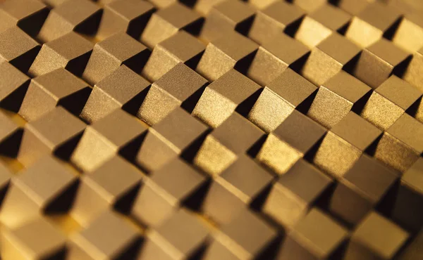 折り畳まれた紙で作られた流行のシームレスな光沢のある豪華なパターンを 黄金のキャストブロック 幾何学的金構造の背景 — ストック写真