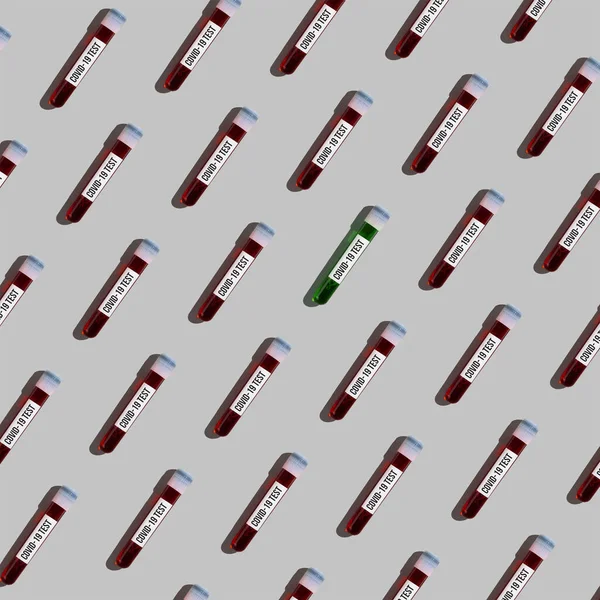 Covid Blood Tests Seamless Pattern — Stock Photo, Image