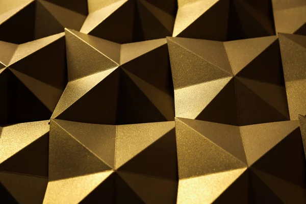Golden Folded Paper Abstract Shiny Origami Seamless Pattern Square Luxury — Stock Photo, Image