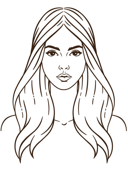 женщина с длинными волосами