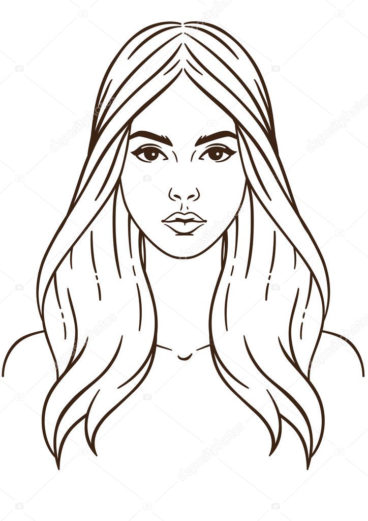 Woman with long hair