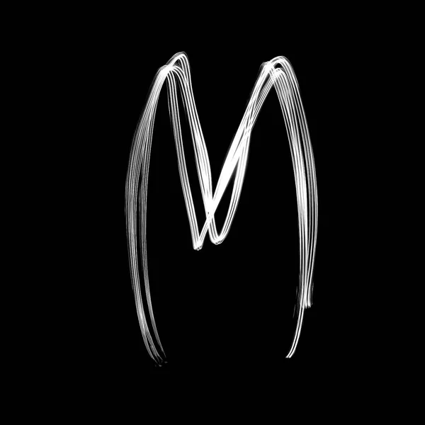 Alfabet z Lampa. Literę M — Zdjęcie stockowe