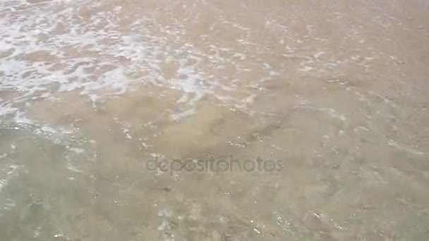 Praia de areia junto ao mar — Vídeo de Stock